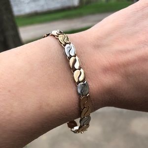 14k Solid Gold Heavy Bracelet Rose Yellow 7” 15.5g